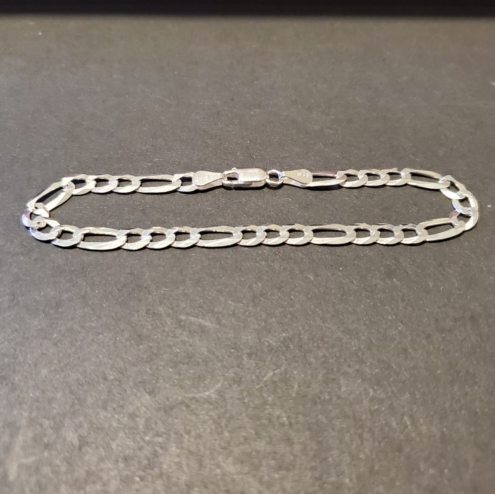 925 SILVER SUPER FLAT FIGARO - Picture 2 of 4